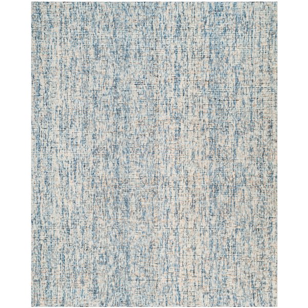 Tapis décoratif rectangulaire Abstract de Safavieh, fait à la main, 8 pi x 10 pi, bleu foncé/rouille