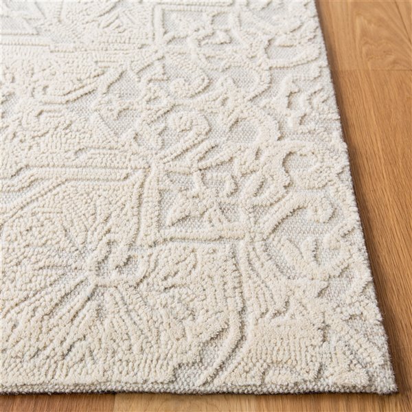 Tapis de couloir rectangulaire Abstract de Safavieh, fait à la main, 2,3 pi x 8 pi, ivoire/beige