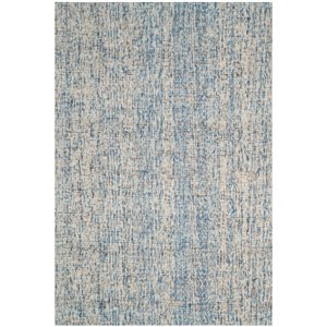 Tapis décoratif rectangulaire Abstract de Safavieh, fait à la main, 6 pi x 9 pi, bleu foncé/rouille