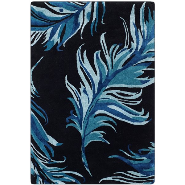 Safavieh Allure Rectangular Area Rug - Handcrafted - 4-ft x 6-ft - Black/Blue