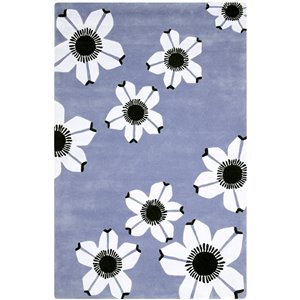 Tapis décoratif rectangulaire Allure de Safavieh, fait à la main, 5 pi x 8 pi, bleu