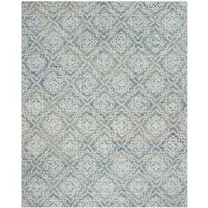 Tapis décoratif rectangulaire Abstract de Safavieh, fait à la main, 8 pi x 10 pi, bleu-gris