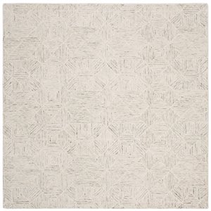 Tapis décoratif carré Abstract de Safavieh, fait à la main, 6 pi x 6 pi, bleu clair