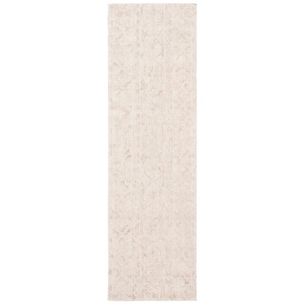 Tapis de couloir rectangulaire Abstract de Safavieh, fait à la main, 2,3 pi x 8 pi, beige/Brun clair