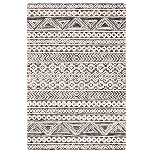 Tapis décoratif rectangulaire Abstract de Safavieh, fait à la main, 9 pi x 12 pi, ivoire/gris
