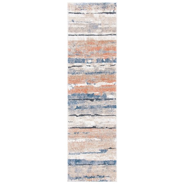 Safavieh CPN351A-28 Coppertone Runner - Rectangular - 2-ft 2-in x 8-ft - Ivory/Navy