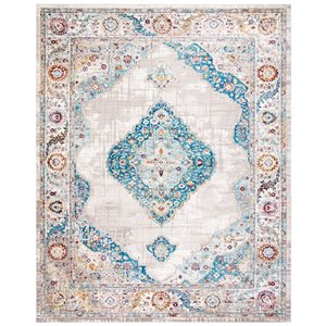 Tapis décoratif Aria ARA116A-4 de Safavieh, rectangulaire, 4 pi x 6 pi, bleu/ivoire