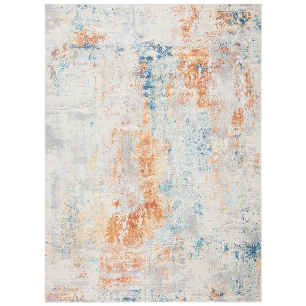 Tapis décoratif Aria ARA581P-5 de Safavieh, rectangulaire, 5 pi 3 po x 7 pi 7 po, ivoire/rouille