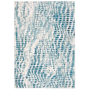 Tapis décoratif Aria ARA121A-4 de Safavieh, rectangulaire, 4 pi x 6 pi, crème/sarcelle