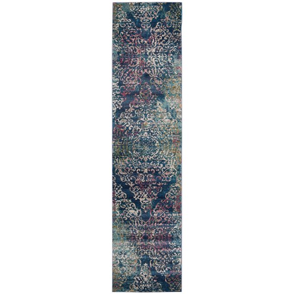 Safavieh ARA128B-28 Aria Runner - Rectangular - 2-ft x 8-ft - Blue/Multi