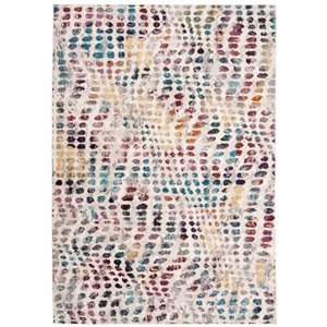 Tapis décoratif Aria ARA121S-5 de Safavieh, rectangulaire, 5 pi 1 po x 7 pi 6 po, crème/vin