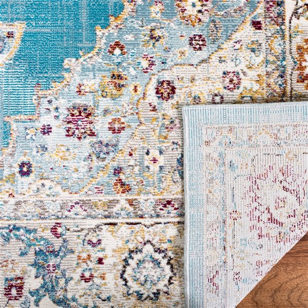 Safavieh ARA116M-8 Aria Area Rug - Rectangular - 8-ft x 10-ft - Ivory/Navy