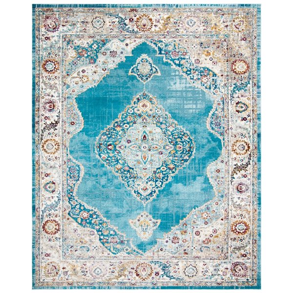 Safavieh ARA116M-8 Aria Area Rug - Rectangular - 8-ft x 10-ft - Ivory/Navy