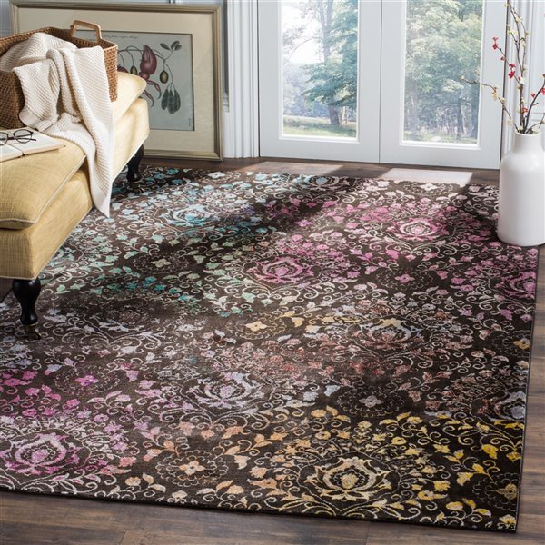 Safavieh ARA172W-8 Aria Area Rug - Rectangular - 8-ft x 10-ft - Brown/Multi