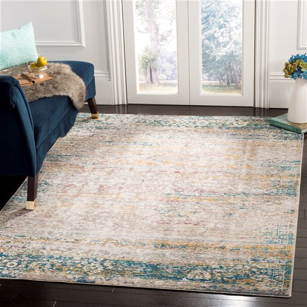 Safavieh ARA156C-8 Aria Area Rug - Rectangular - 8-ft x 10-ft - Cream/Blue