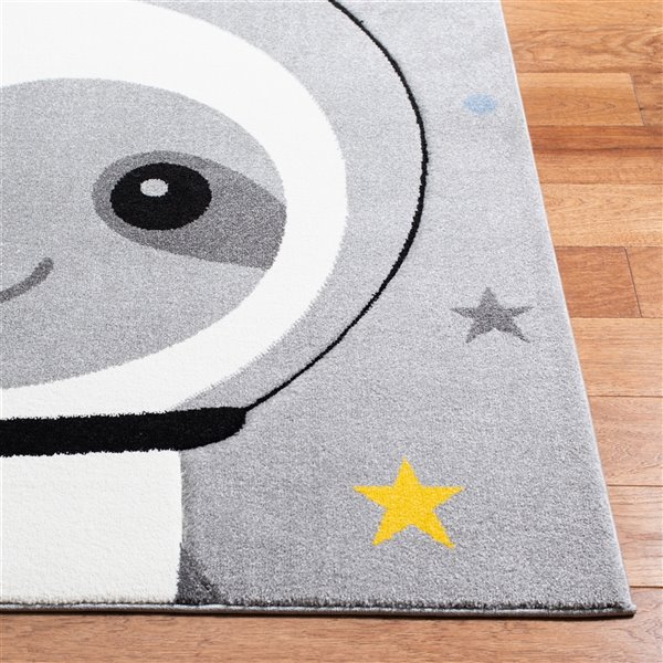 Safavieh CRK140F-5 Carousel Kids Area Rug - Rectangular - 5-ft 3-in x 7-ft 6-in - Gray/Ivory