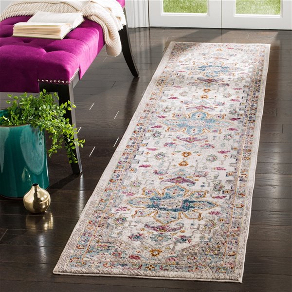 Safavieh ARA160C-28 Aria Runner - Rectangular - 2-ft x 8-ft - Cream/Multi