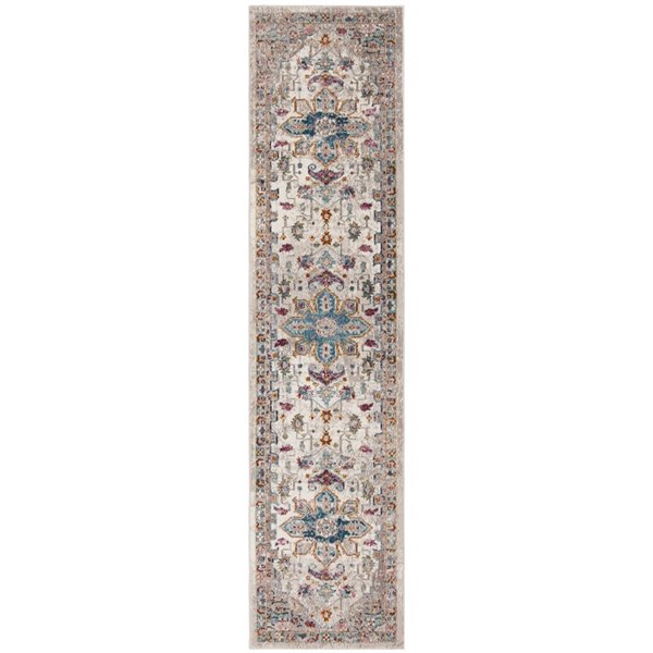 Safavieh ARA160C-28 Aria Runner - Rectangular - 2-ft x 8-ft - Cream/Multi
