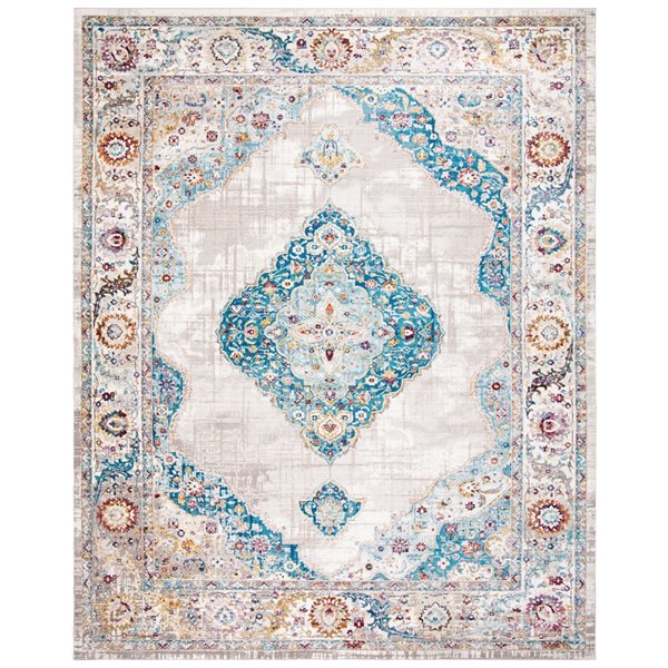 Safavieh ARA116A-3 Aria Throw Rug - Rectangular - 3-ft x 5-ft - Blue/Ivory