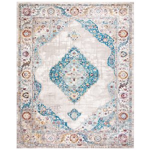 Tapis décoratif Aria ARA116A-3 de Safavieh, rectangulaire, 3 pi x 5 pi, bleu/ivoire