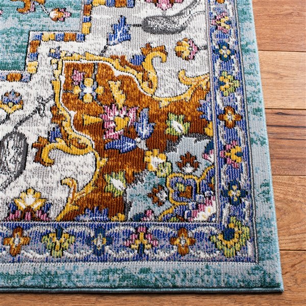 Safavieh ARA102K-8 Aria Area Rug - Rectangular - 8-ft x 10-ft - Turquoise/Ivory