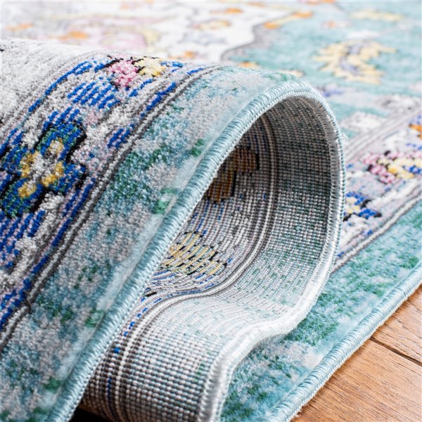 Safavieh ARA102K-8 Aria Area Rug - Rectangular - 8-ft x 10-ft - Turquoise/Ivory