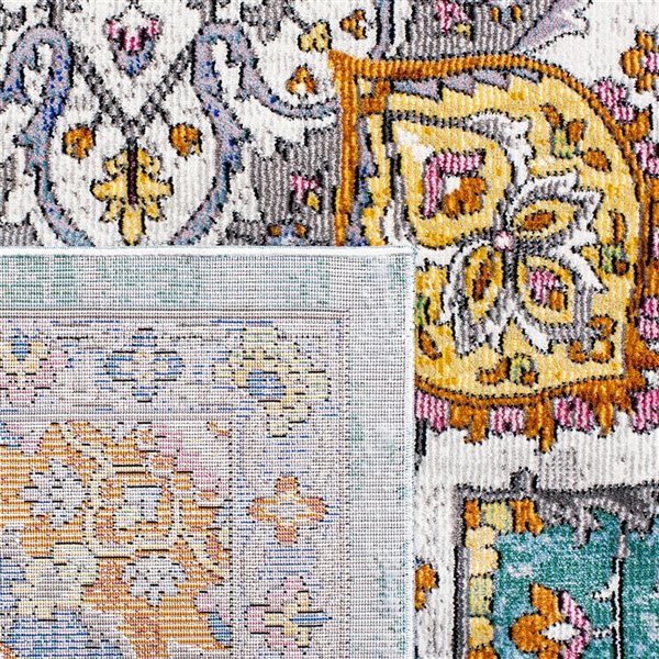 Safavieh ARA102K-28 Aria Runner - Rectangular - 2-ft x 8-ft - Turquoise/Ivory