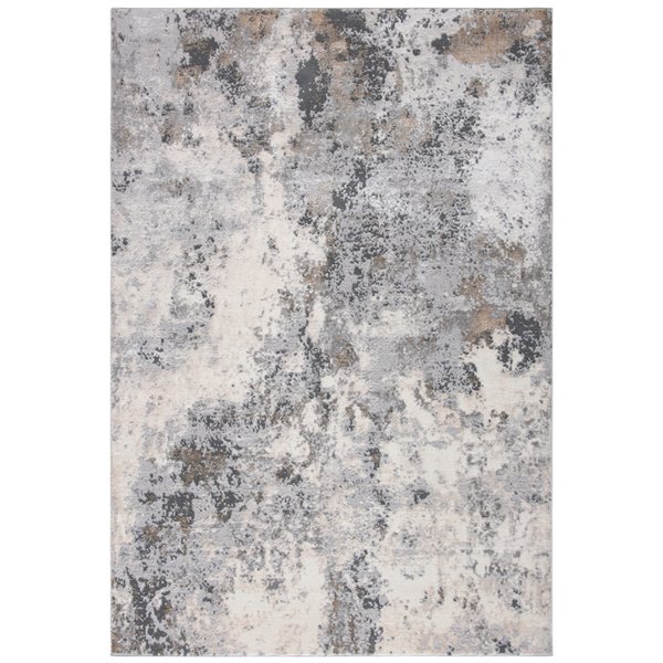 Tapis décoratif Lagoon LGN522A-8 de Safavieh, rectangulaire, 8 pi x 10 pi, ivoire/gris