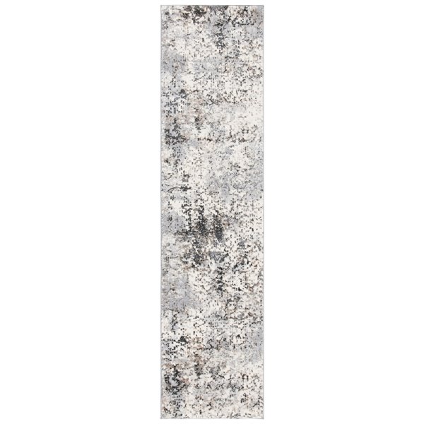 Tapis de couloir Lagoon LGN565G-28 de Safavieh, rectangulaire, 2 pi x 8 pi, gris/gris foncé