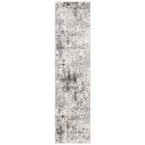 Tapis de couloir Lagoon LGN565G-28 de Safavieh, rectangulaire, 2 pi x 8 pi, gris/gris foncé