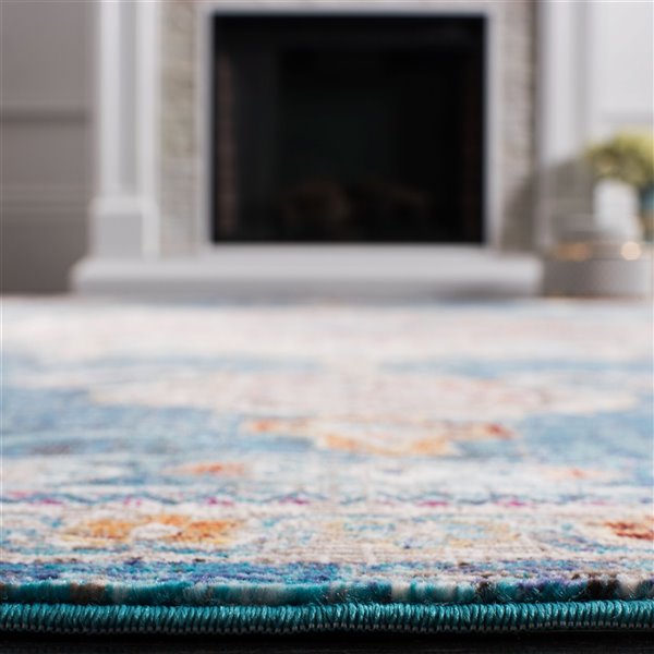 Tapis décoratif Aria ARA103N-3 de Safavieh, rectangulaire, 3 pi x 5 pi, bleu marin/ivoire