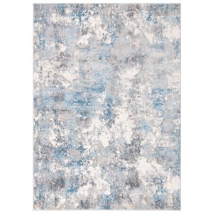 Tapis décoratif Lagoon LGN521G-5 de Safavieh, rectangulaire, 5 pi 3 po x 7 pi 7 po, gris clair/bleu clair