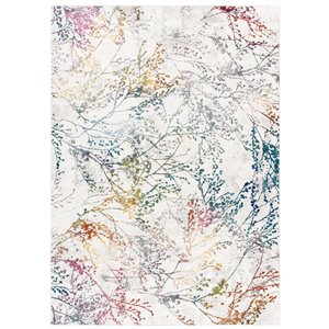 Tapis décoratif Aria ARA132A-8 de Safavieh, rectangulaire, 8 pi x 10 pi, ivoire/bleu