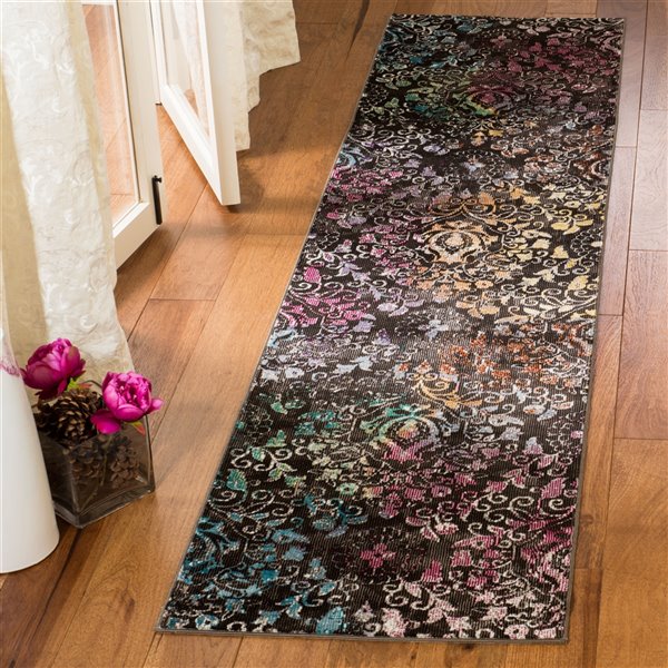 Safavieh ARA172W-28 Aria Runner - Rectangular - 2-ft x 8-ft - Brown/Multi