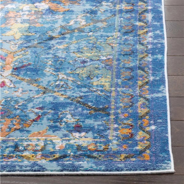 Safavieh ARA169B-6SQ Aria Area Rug - Square - 6-ft 5-in x 6-ft 5-in - Blue/Multi