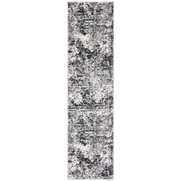 Tapis de couloir Lagoon LGN570F-28 de Safavieh, rectangulaire, 2 pi x 8 pi, ivoire/gris