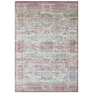 Safavieh ARA179R-4 Aria Area Rug - Rectangular - 4-ft x 6-ft - Red/Creme