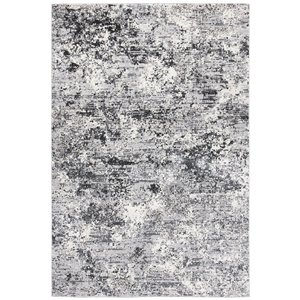 Tapis décoratif Lagoon LGN570F-8 de Safavieh, rectangulaire, 8 pi x 10 pi, ivoire/gris