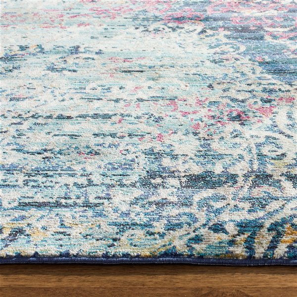 Safavieh ARA128B-4 Aria Area Rug - Rectangular - 4-ft x 6-ft - Blue/Multi