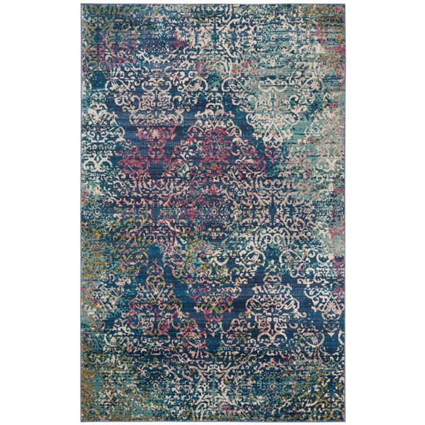 Safavieh ARA128B-4 Aria Area Rug - Rectangular - 4-ft x 6-ft - Blue/Multi