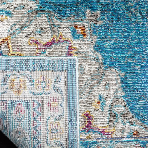 Safavieh ARA103N-6R Aria Area Rug - Round - 6-ft 5-in x 6-ft 5-in - Navy/Ivory