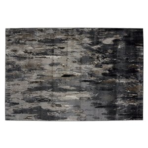 Tapis Bakersfield de la Collection Bourbon Street, 8 pi x 10 pi, gris