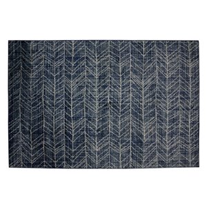 Tapis Birmingham de la Collection Bourbon Street, 5 pi x 8 pi, bleu