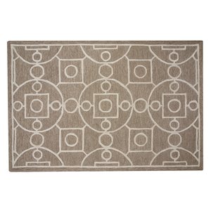 Tapis Annapolis de la Collection Bourbon Street, 5 pi x 8 pi, brun