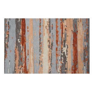 Collection Bourbon Street Northfield Area Rug - 5-ft x 8-ft - Orange/Grey