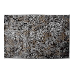 Tapis Camden de la Collection Bourbon Street, 5 pi x 8 pi, gris
