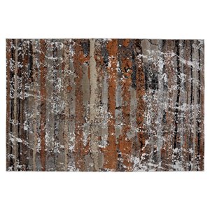 Collection Bourbon Street Gainesville Area Rug - 5-ft x 8-ft - Orange