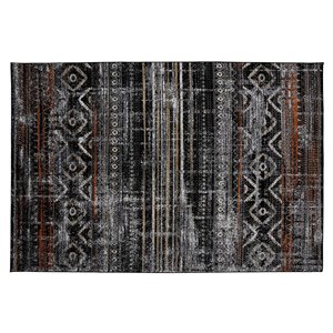 Collection Bourbon Street Mystic Area Rug - 5-ft x 8-ft - Black