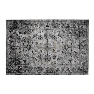 Tapis Westford de la Collection Bourbon Street, 5 pi x 8 pi, gris clair