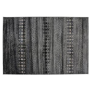 Tapis Anniston de la Collection Bourbon Street, 5 pi x 8 pi, gris
